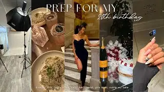 20TH BIRTHDAY PREP + VLOG: nails, birthday pics, hair tutorial, cutting my cake, photoshoot