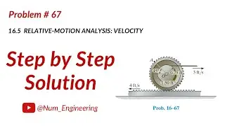 16&ndash;67. Determine the velocity of point A on the rim of the gear #statics