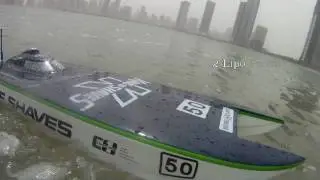 RC Speed boat flips over - KING OF SHAVES  8 cell Lipo