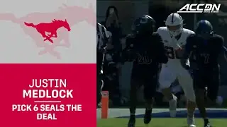 SMU's Justin Medlock Slams The Door With The Pick 6
