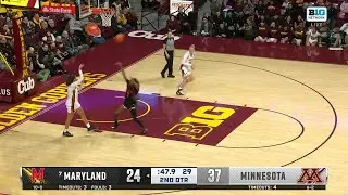 Saylor Poffenbarger Hits the Fade Off One Foot vs. Minnesota | Maryland Basketball