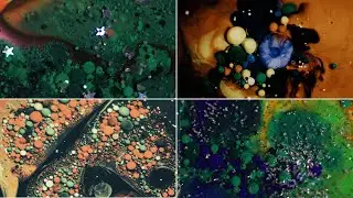 Mesmerizing Colorful Paint Mixing with Celestial sounds| Relaxing Music & Screensaver TV | Part 2/2