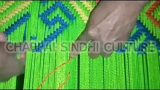 Charpai pe color kaise badle | Multi colours rop bed weaving methods Charpai Sindhi culture