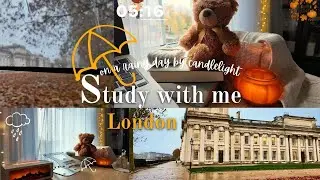 🍁 2-Hour Cozy Autumn Study Session | Rain, Candlelight & Deep Focus | Pomodoro 50/10