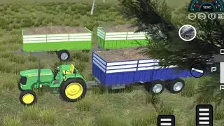 Jhon deere farming with a cultivater in a game #indianvehiclessimulator3dvideos 