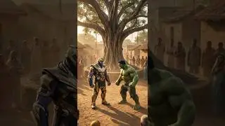 Thanos vs Hulk &ndash; Gaon bachane ke liye Hulk ne jaan laga di 💪 #ytshorts