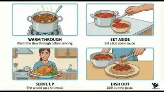 English Lesson: Learn 'Kitchen Phrasal Verbs'