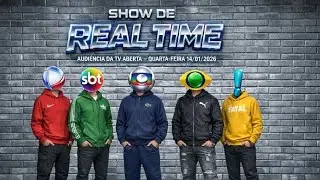Record explode com futebol Show de Real Time - Audi&ecirc;ncia da TV Aberta Quarta-feira 14/01/2026 #globo