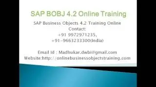 SAP BOBJ 4 2 Online training