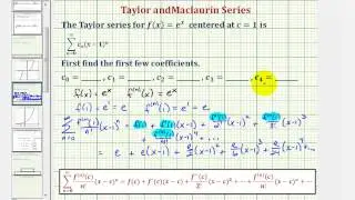 Ex: Find the Taylor Series of e^x
