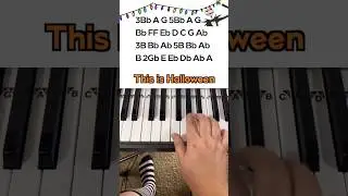 This Is Halloween Piano Easy Tutorial 🎃🎃🎃 #piano #pianotutorial