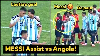 Messi BRILLIANT Assist to Lautaro Martinez Goal vs Angola Reactions