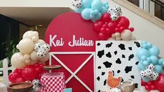 Farm Themed Decoration | Balloon Garland | Farm Setup | 1st Birthday  Theme Ideas