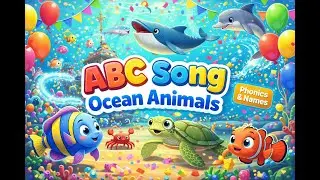 ABC Song | Colorful Ocean Animal Sounds A&ndash;Z | Phonics & Names