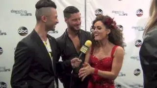 Dancing With The Stars Red Carpet | Danica McKellar & Val Chmerkovskiy | AfterBuzzTV April 28th 2014