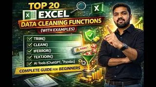 Top 20 Excel Data Cleaning Functions (With Examples) | Complete Guide for Beginners