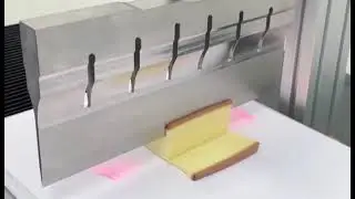 Manual ultrasonic food cutting machine #foodprocessing#ultrasonic # cakecutting #bakeryequipments
