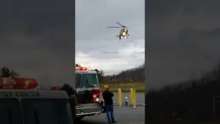 EMS helicopter landing