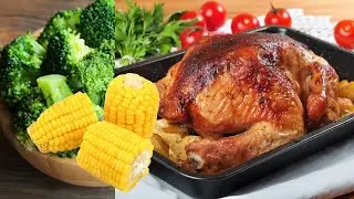 Weeknight Winner: Easy Air-Fry Whole Chicken, Corn, Broccoli the Whole Family Will Love!