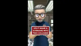 TikTok : Split name and surname into two columns in Microsoft Excel
