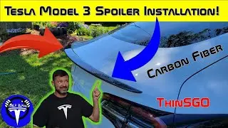 Tesla Model 3 Carbon Fiber Spoiler Installation | Glossy Black!