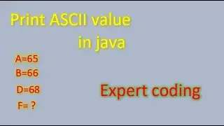 ASCII value of character in java