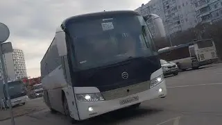 (Королёв)Автобус Golden Dragon XML6127JR Snow Leopard 2019 Мытищинский по 576к маршруту Обзор Салона