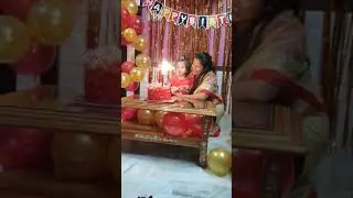 cute babygirl 2nd birthday celebration 🥳🎉🎂😘                #shorts #youtube #short #youtubeshorts
