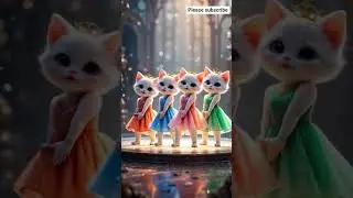 ✨Cute Princess Cats Dance Show | Adorable Cat Dance Performance 🐾👑💃#marblemusic#aicat #dance #shorts