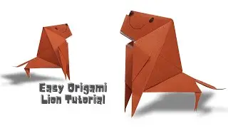How to Make an Easy Origami Lion 🦁 | Simple Craft for Kids, Beginners & School Projects