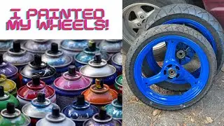 I painted my wheels! #paint #motorcycle