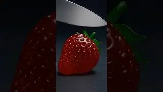 Slicing a Hyper-Realistic Ruby Strawberry 💎