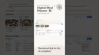 Navigating the Recipe Book 🍴 | Meal Planning NOTION Template  #shorts #notion #notiontemplate
