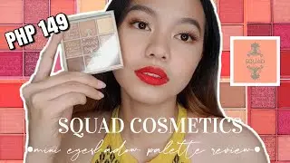 SQUAD COSMETICS MINI EYESHADOW PALETTE | Review + Swatches | Hello Katy