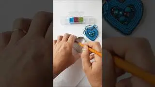 Drawing heart #drawing #draw #artist #beadwork #beadembroidery #heartart #funnyvideo