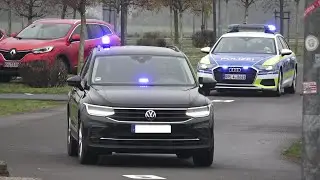 2x ZPKW Fahndungseinheit KI 6 + 5x FuStW PI 3 Polizei Mainz zu Terrorübung