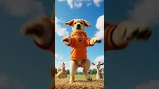 😂 Dancing Puppy in Orange Hoodie Stuns the Crowd with Epic Moves #puppies #dancing #cute