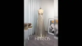 HEBEOS-A-Line/Princess Sleeveless Halter Ruffles Floor-Length Dresses