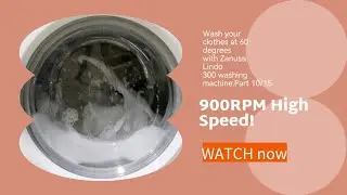 Synthetic Wash Cycle WASHING MACHINE ZANUSSI LINDO 300 wash 60 degrees 900 rpm part 10/15