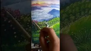 Tree and grass flowers tutorial | Watercolor painting