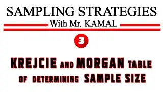 Krejcie and Morgan's Table of Determining the Sample Size.
