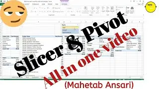 📢 006 - Slicer  Pivot table in Excell | Adv Excel | Excel beginner to advance| #excel #vba #macros💎