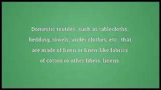 Linen Meaning