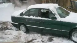 BMW Gets Stuck in Snow