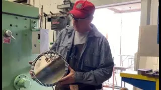 Forged Mirror with Bronze Flowers