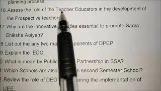 NIOS DElEd Important Questions for Subject 501 Block 2 - Model Questions