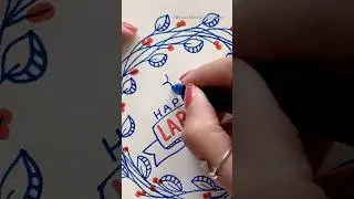 DIY Happy Labor Day Card 😊 #shorts #nhuandaocalligraphy #greetingcard