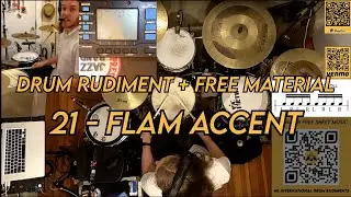 21 - Flam Accent - Drum Rudiments - Caio Moskalkoff