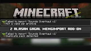 2 Alasan gagal mengimport Add-on dan cara mengatasinya| Minecraft MCPE |Failed to import|