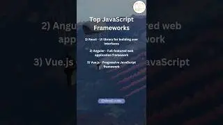 Top JavaScript Frameworks #javascript #framework #reactjs #vuejs #frontend #angular #nodejs #mern